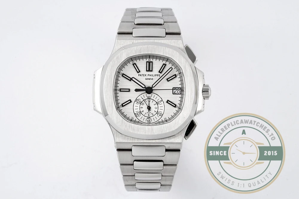 Superclone Nautilus 5980/1A-001 Patek Philippe Flyback chronograph, Date 40 mm, Stainless Steel - Premium Super Clone Watch