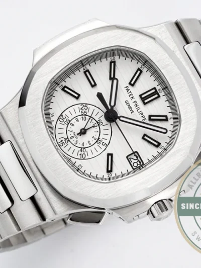 Superclone Nautilus 5980/1A-001 Patek Philippe Flyback chronograph, Date 40 mm, Stainless Steel - Premium Super Clone Watch
