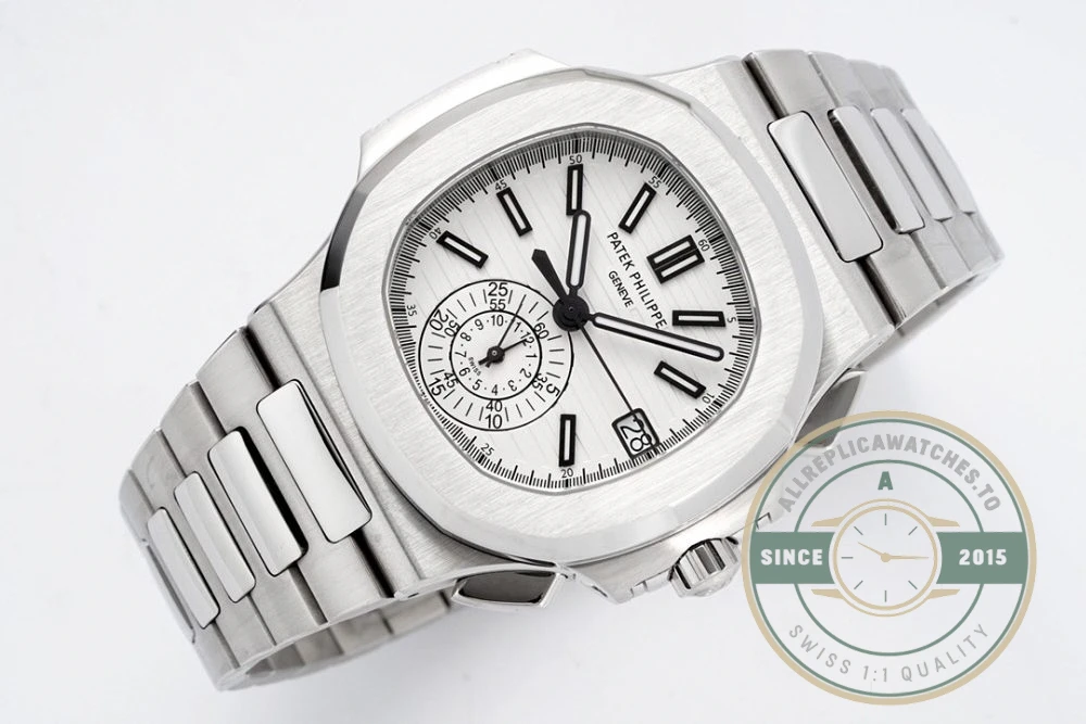 Superclone Nautilus 5980/1A-001 Patek Philippe Flyback chronograph, Date 40 mm, Stainless Steel - Premium Super Clone Watch