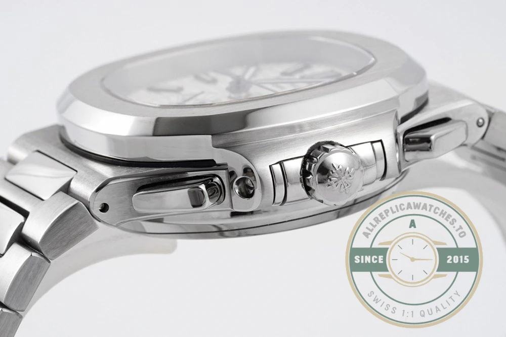 Superclone Nautilus 5980/1A-001 Patek Philippe Flyback chronograph, Date 40 mm, Stainless Steel - Affordable Luxury Replica Timepiece