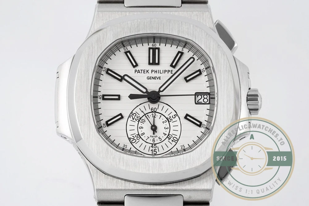Superclone Nautilus 5980/1A-001 Patek Philippe Flyback chronograph, Date 40 mm, Stainless Steel - Swiss Movement Replica Watch
