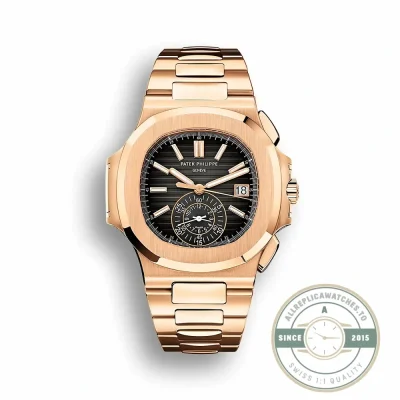 Superclone Nautilus 5980/1R-001 Patek Philippe Flyback chronograph, Date. 40.5 mm, Rose gold - Best Quality Replica Watch