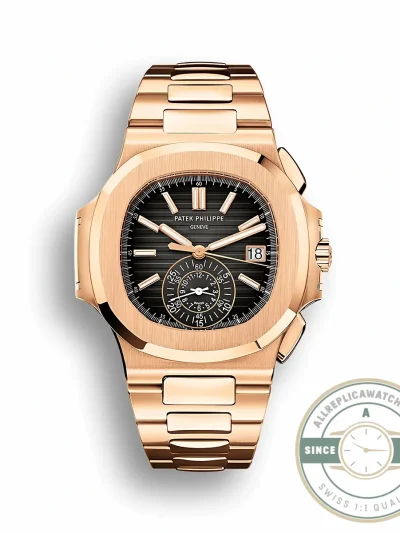 Superclone Nautilus 5980/1R-001 Patek Philippe Flyback chronograph, Date. 40.5 mm, Rose gold - Best Quality Replica Watch