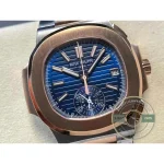 Replica Nautilus 5980/1AR-001 Patek Philippe Flyback chronograph, Date. 40.5 mm, Steel/rose gold - Swiss-Made Clone Watch