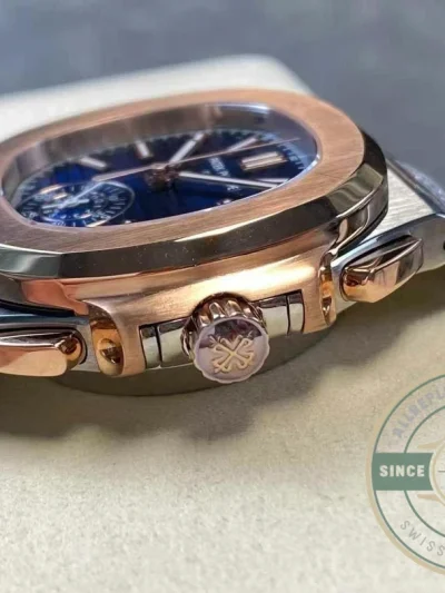 Replica Nautilus 5980/1AR-001 Patek Philippe Flyback chronograph, Date. 40.5 mm, Steel/rose gold - Best Quality Replica Watch