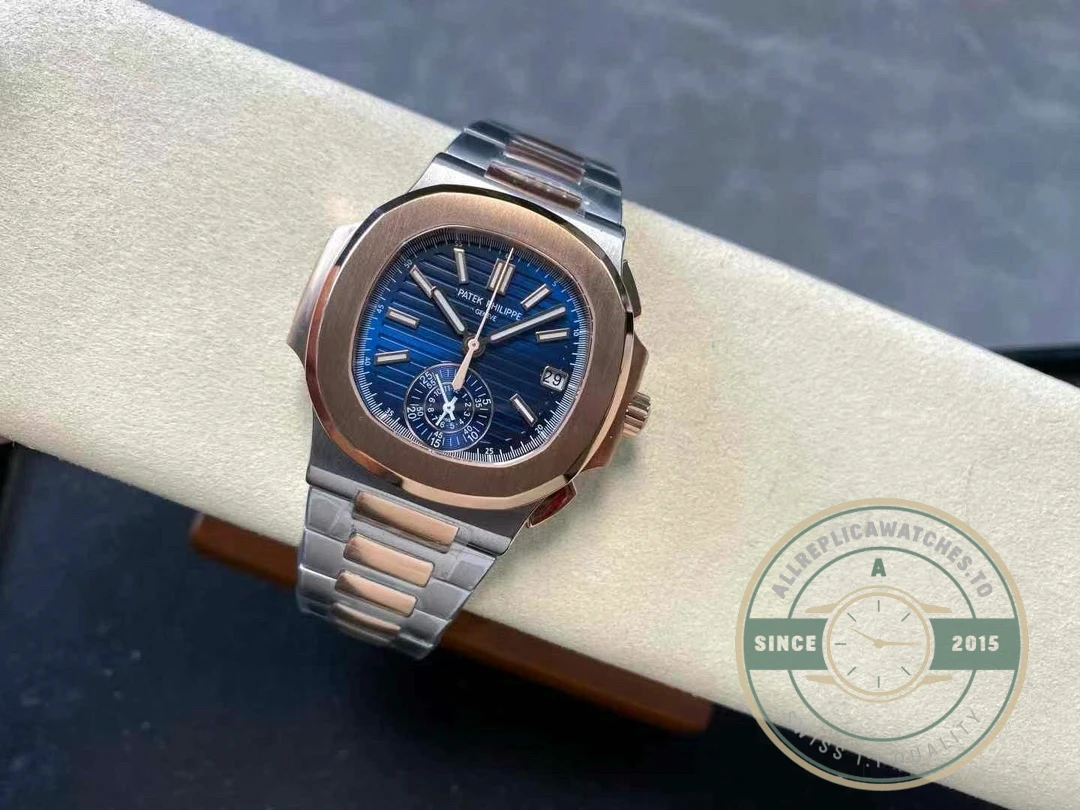 Replica Nautilus 5980/1AR-001 Patek Philippe Flyback chronograph, Date. 40.5 mm, Steel/rose gold - Top-Tier Swiss Replica Watch