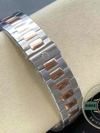 Replica Nautilus 5980/1AR-001 Patek Philippe Flyback chronograph, Date. 40.5 mm, Steel/rose gold - 1:1 Swiss Replica Watch