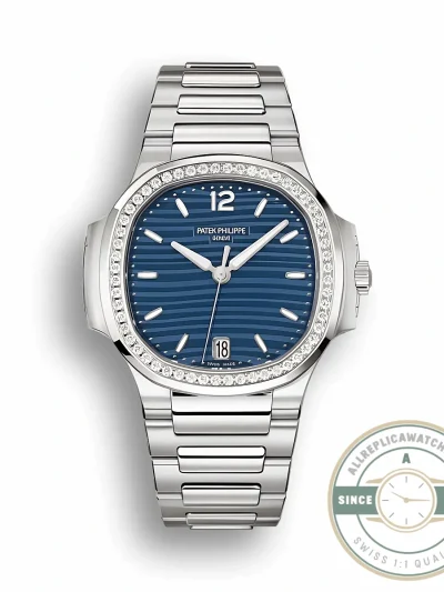 Superclone Nautilus 7118/1200A-001 Patek Philippe “Ladies Automatic” 35.2 mm, Steel, Blue Dial - High-Grade Replica Watch