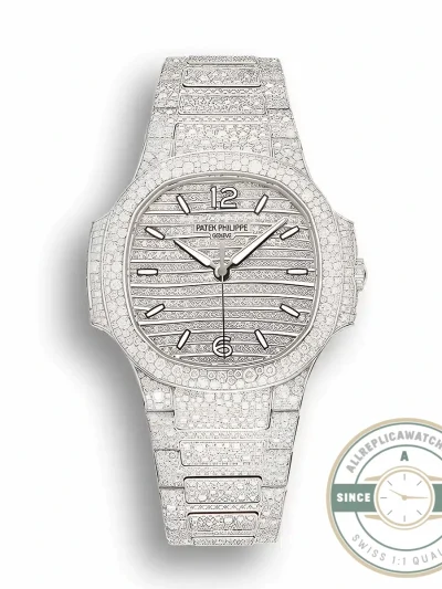 Superclone Nautilus 7118/1450G-001 Patek Philippe “Ladies Automatic” 35.2 mm, White gold - Best Quality Replica Watch