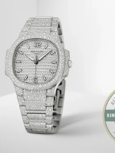 Superclone Nautilus 7118/1450G-001 Patek Philippe “Ladies Automatic” 35.2 mm, White gold - Luxury Replica Watch