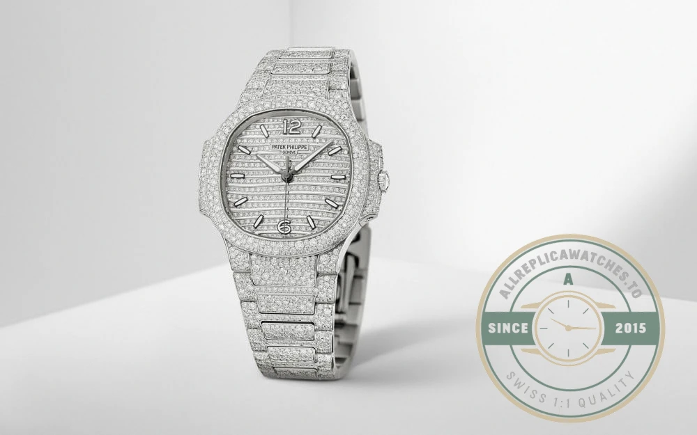 Superclone Nautilus 7118/1450G-001 Patek Philippe “Ladies Automatic” 35.2 mm, White gold - Luxury Replica Watch
