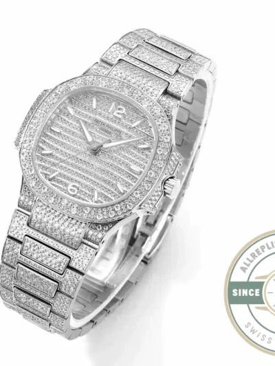Superclone Nautilus 7118/1450G-001 Patek Philippe “Ladies Automatic” 35.2 mm, White gold - Best Quality Replica Watch