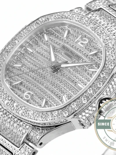 Superclone Nautilus 7118/1450G-001 Patek Philippe “Ladies Automatic” 35.2 mm, White gold - Best Quality Replica Watch
