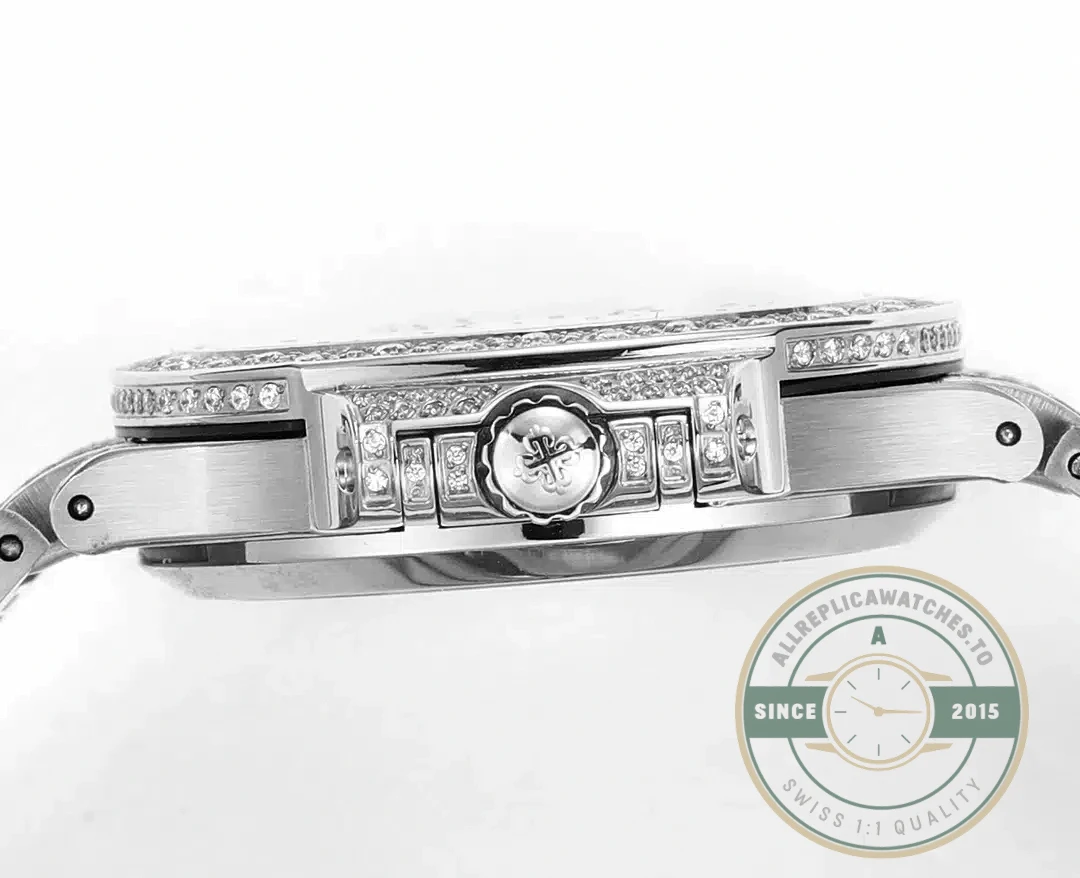 Superclone Nautilus 7118/1450G-001 Patek Philippe “Ladies Automatic” 35.2 mm, White gold - Top-Tier Swiss Replica Watch