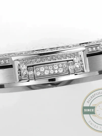 Superclone Nautilus 7118/1450G-001 Patek Philippe “Ladies Automatic” 35.2 mm, White gold - Affordable Luxury Replica Timepiece