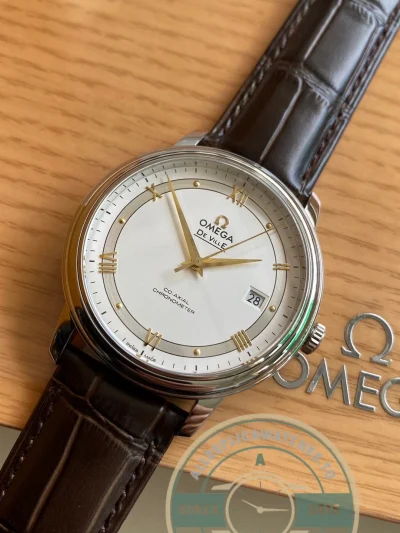 Superclone Omega De Ville Gold 39.5mm 424.13.40.20.02.002 - Swiss Movement Replica Watch