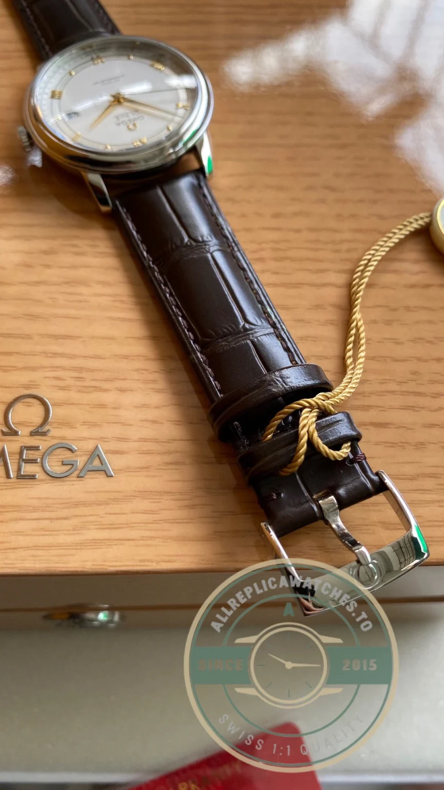 Superclone Omega De Ville Gold 39.5mm 424.13.40.20.02.002 - Affordable Super Clone Watch
