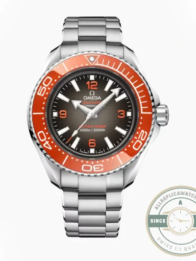 Superclone Omega Planet Ocean 600m ULTRA DEEP, Orange bezel - Top-Tier Swiss Replica Watch