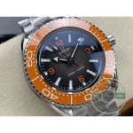 Date aperture on the dark dial beside the orange ring, super clone Omega Ultra Deep diver