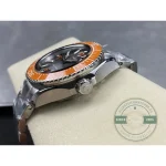 Orange pigment fired into the ceramic bezel body, clone Omega Planet Ocean Ultra Deep