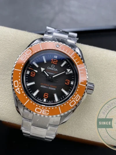 Superclone Omega Planet Ocean 600m ULTRA DEEP, Orange bezel - Top-Tier Swiss Replica Watch