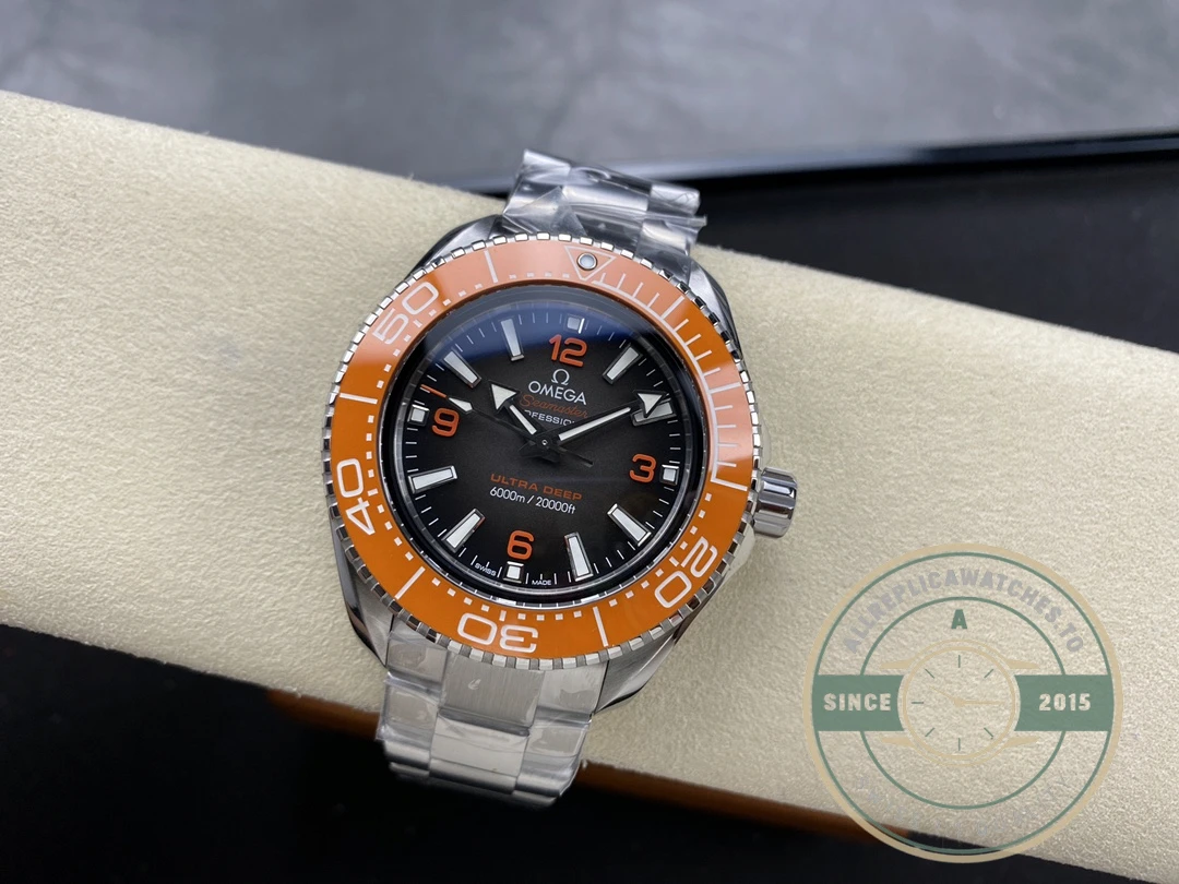 Superclone Omega Planet Ocean 600m ULTRA DEEP, Orange bezel - Top-Tier Swiss Replica Watch