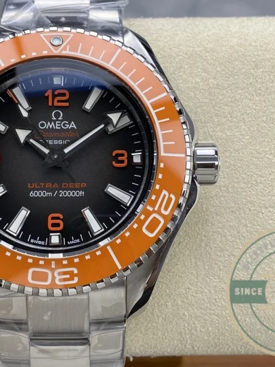 Superclone Omega Planet Ocean 600m ULTRA DEEP, Orange bezel - Luxury Replica Watch