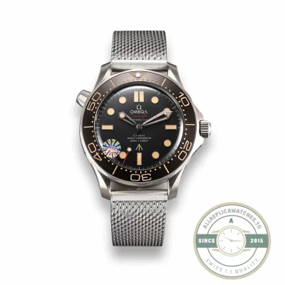 Grade 2 titanium, bracelet Omega Seamaster 007 replica