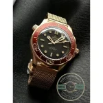 Matte black ceramic dial of the super clone Seamaster Diver 300M, flat and free of glare