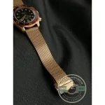 Titanium bracelet and folding clasp on the Omega Seamaster Diver 300M clone, light on the wrist