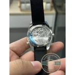Dark dial with applied luminous indices, clone Omega Planet Ocean 600M at 42mm