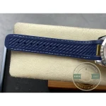 Blue dial shifting from deep navy to lighter azure as the light moves, Aqua Terra clone
