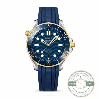 Super clone Omega Seamaster Diver 300M 42mm 210.22.42.20.03.001 in steel with Sedna gold accents