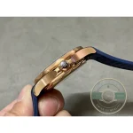 Alternating steel and Sedna gold links down the bracelet of this Seamaster superclone