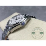 Extended lug proportions adding lug-to-lug span, replica Omega Aqua Terra 42mm in silver
