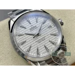 Sapphire crystal with anti-reflective coating over the clone Omega Aqua Terra 42mm dial