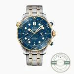 Superclone Omega Seamaster Diver 300M chronograph 210.20.44.51.03.001, 44mm two-tone steel and rose gold