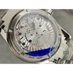 Black ceramic bezel with its luminous dot at 12, superclone Omega Seamaster 300 at 41mm