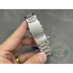 Date window at 3 o'clock on the black dial, super clone Omega Seamaster 300 in stainless steel