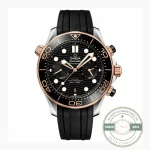 Omega Seamaster 210.20.44.51.01.001 superclone on black structured rubber, two-tone 44mm