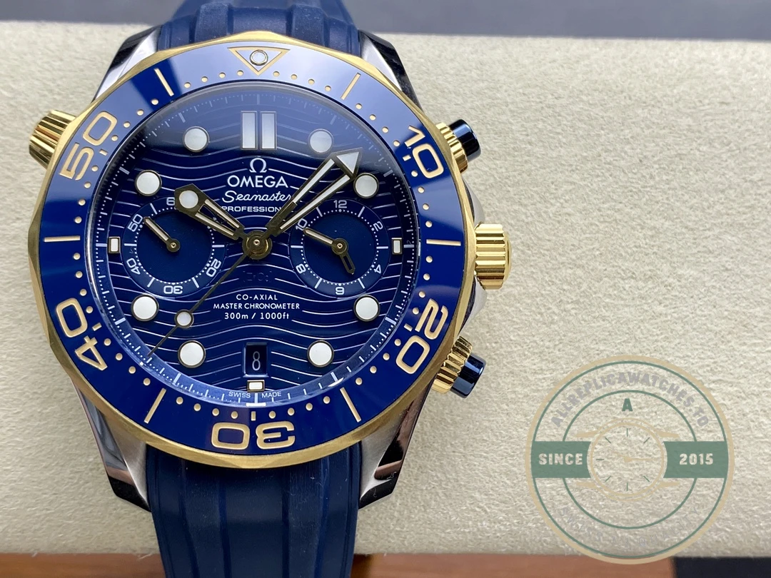 Superclone Omega Seamaster Blue 44mm, Rubber 210.20.44.51.03.001 - Affordable Super Clone Watch