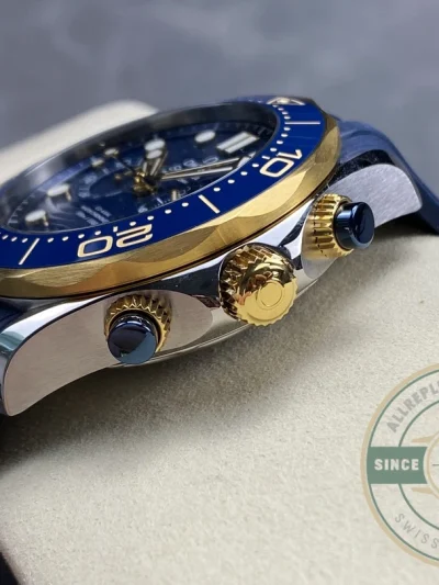 Superclone Omega Seamaster Blue 44mm, Rubber 210.20.44.51.03.001 - High-Grade Replica Watch