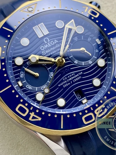 Superclone Omega Seamaster Blue 44mm, Rubber 210.20.44.51.03.001 - Factory Super Clone Watch