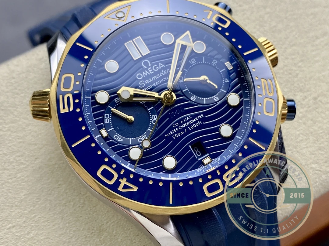 Superclone Omega Seamaster Blue 44mm, Rubber 210.20.44.51.03.001 - Factory Super Clone Watch