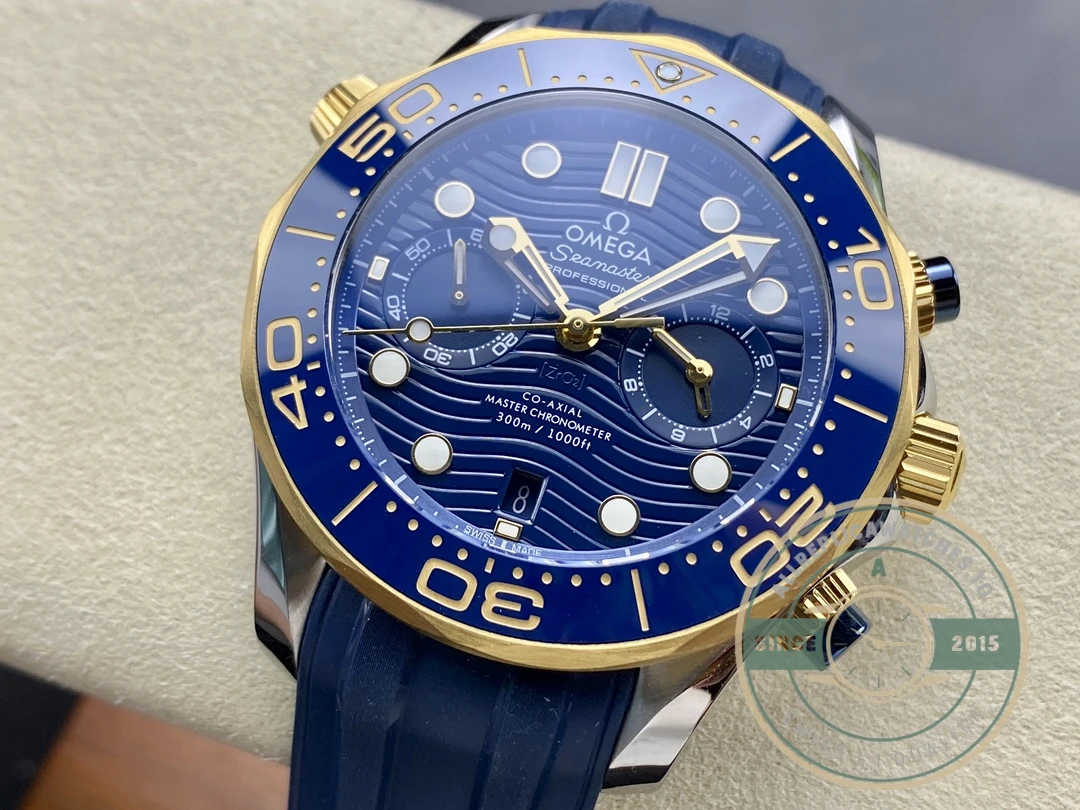 Superclone Omega Seamaster Blue 44mm, Rubber 210.20.44.51.03.001 - Best Quality Replica Watch