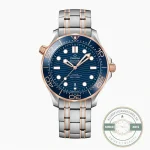 Blue ceramic dial on this clone Omega Seamaster Diver 300M, 42mm in steel and sedna gold, 210.20.42.20.03.002
