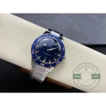Uni-directional ceramic bezel insert on the clone Omega Seamaster 300, seen from the side
