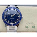 Integrated metal bracelet and deployant clasp of the replica Omega Seamaster 300, unclasped