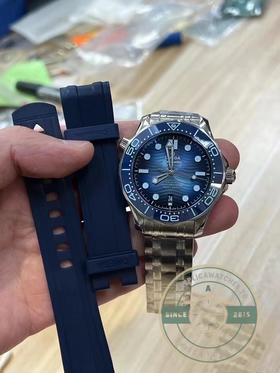 Superclone Omega Seamaster Blue Dial 42mm 210.30.42.20.03.003 - Swiss Movement Replica Watch
