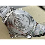 A domed crystal softening reflections across the ceramic dial, superclone Omega Seamaster 42mm
